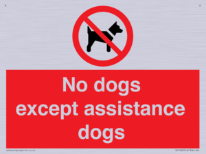 No dogs except assistance dogs